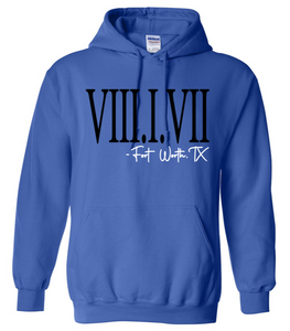 817 Roman Numerals - Royal Blue Hoodie